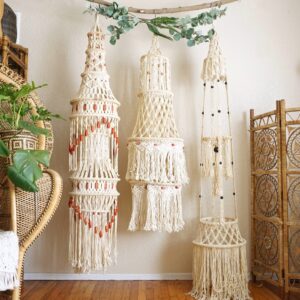 Vintage Hanging Macrame Chandelier