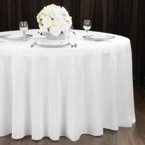White Round Tablecloth