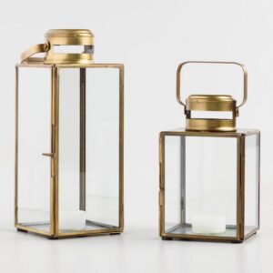 Tall brass lantern