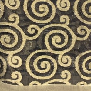BLACK W/GOLD SWIRL & TRIM OVERLAY