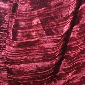 BURGUNDY ACCORDION VELVET OVERLAY