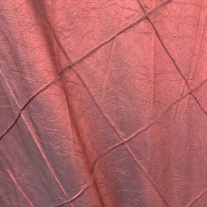 BURGUNDY RED PINTUCK CRUSH  TABLECLOTH