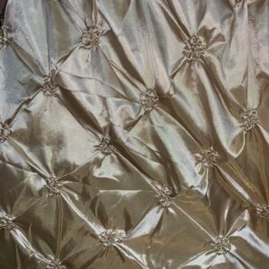 CHAMPAGNE SHIMMER PUCKER TAFFETA  TABLECLOTH