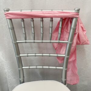 FLAMINGO PINK CRUSHED TAFFETA CHAIR SASH