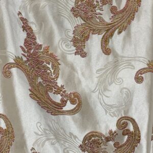 IVORY & PINK CORINTHIAN TABLECLOTH