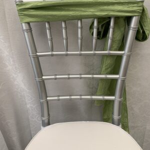 PEAR GREEN CRUSHED TAFFETA CHAIR SASH