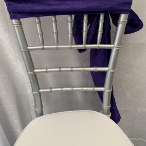PURPLE CRUSHED TAFFETA CHAIR SASH