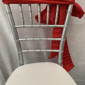 RED CRUSHED TAFFETA CHAIR SASH