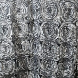 SILVER MINI ROSETTE  TABLECLOTH