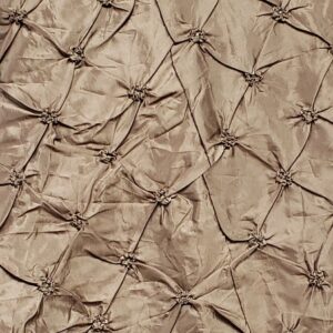 TAUPE PUCKER TUFFETA  TABLECLOTH