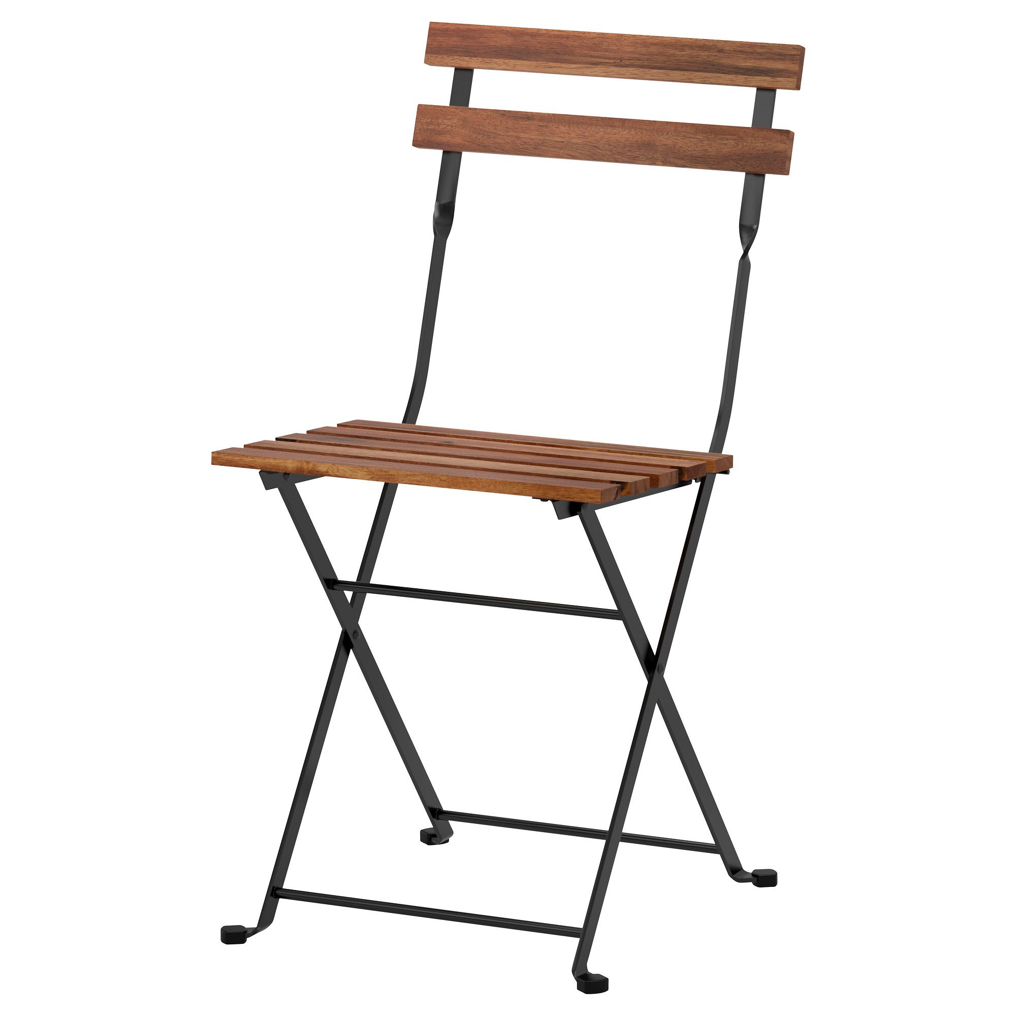 TÄRNÖ Chair, outdoor - foldable acacia black, gray-brown stained steel light brown stained - IKEA