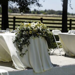 Round Ivory Tablecloth 132" Polyester