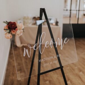 Clear Acrylic Welcome Sign