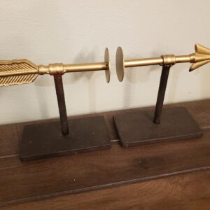 Cast Iron Gold Arrow Bookends