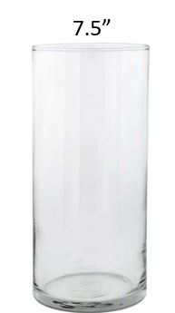 7.5in. Hurricane Glass Vase