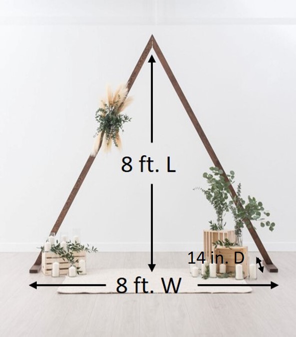 Triangular Arch w. Decor Measurement