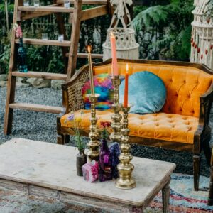 Tall and Large Solid Brass Candle Holder