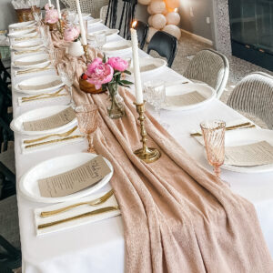 Mauve Gauze Table Runners