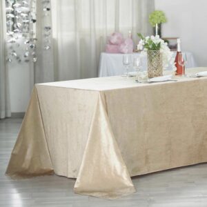 Champagne Velvet Rectangle Tablecloths