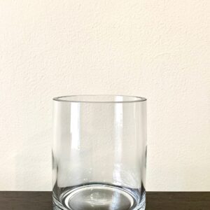 Extra Short Glass Cylinder Vase/ Candle Holder