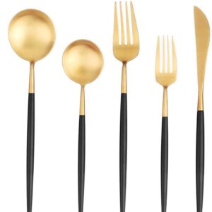 Black/Gold Flatware