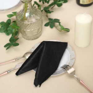 20" x 20" Black Velvet Napkins