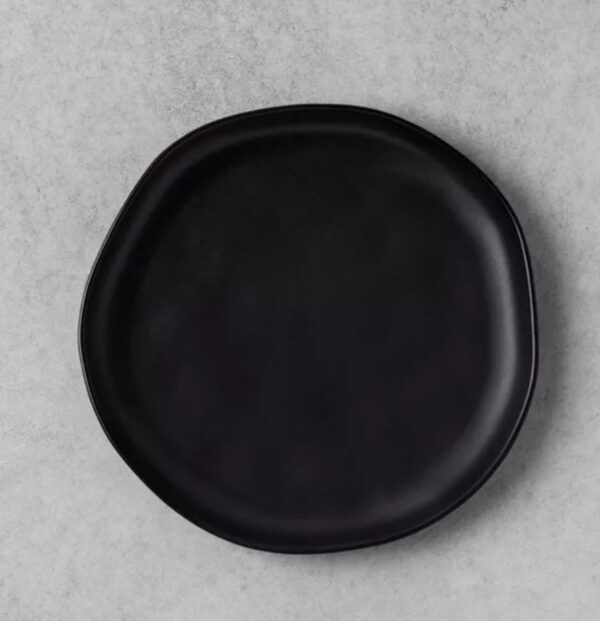 Black Stoneware Salad Palte