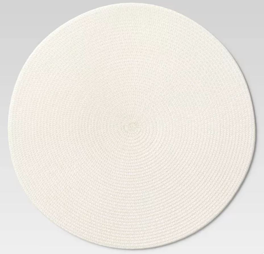 Cream Round Placemat