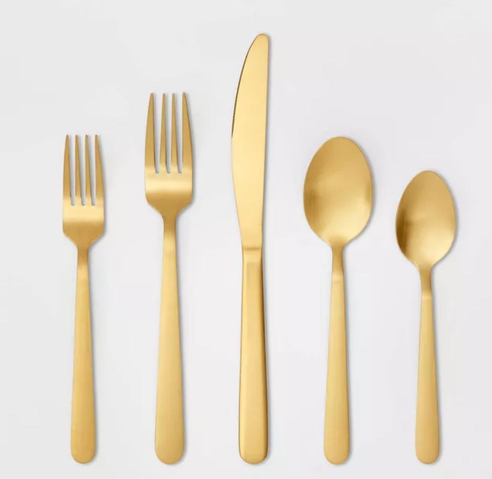 Gold Flatware Set
