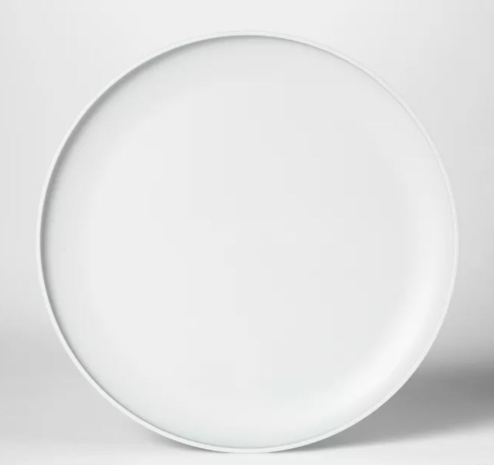 Grey Plastic Dinner Plate