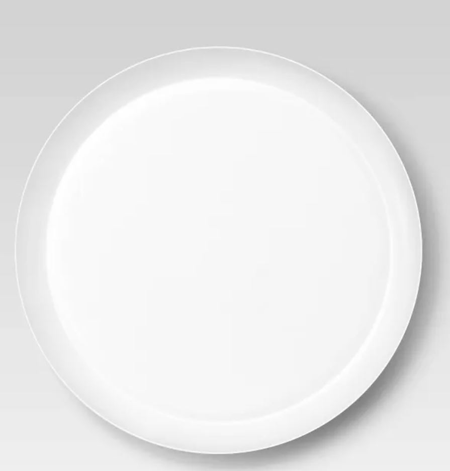 White Plastic Dinner Plate