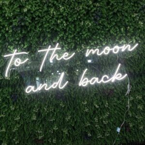 LED Neon sign – to the moon and back