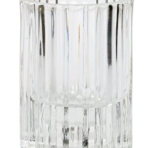 Clear Ribbed Glass Votives