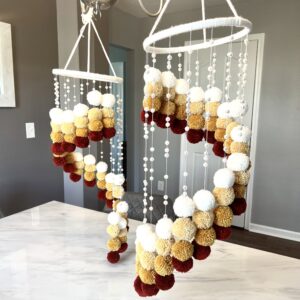 Pom Pom Pearl Cascading Chandelier