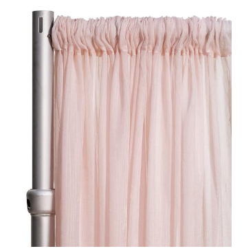 blush drapes