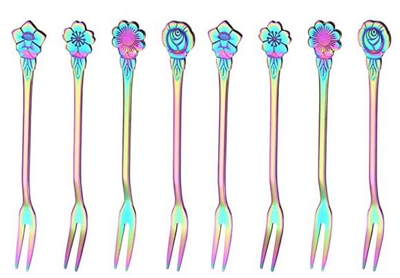 RainbowSS-FloralCocktailFork01-5in RainbowSS-FloralCocktailFork01-5in
