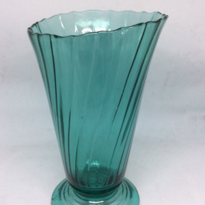 Jeanette Ultramarine Swirl Asymmetrical Vase 8″