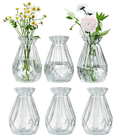 ClearGlassVase-DiamondFaceted01-6in ClearGlassVase-DiamondFaceted01-6in