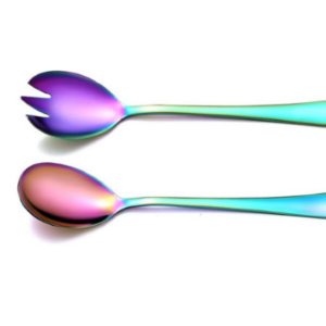 Gemstone Serving Salad Spoon & Fork Set