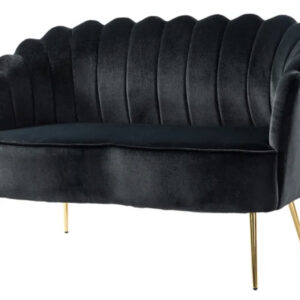 Black Velvet Loveseat