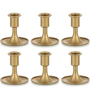 Matte Gold Taper Candleholders