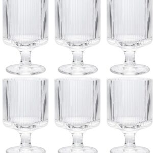 Vintage Ribbed Goblets