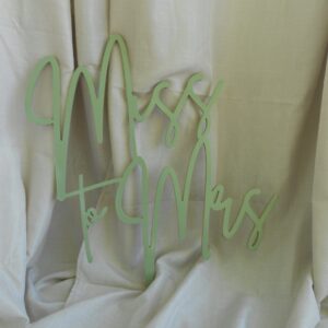 Miss to Mrs Sign