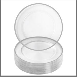 Sliver Trim Charger Plates